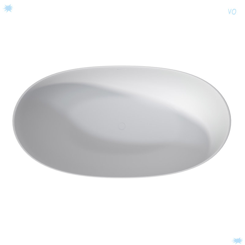 65" Solid Surface Soaking Bathtub for Bathroom