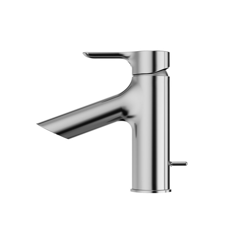 Sleek Polished Chrome Single Hole Bathroom Faucet with Ceramic Disc Valve