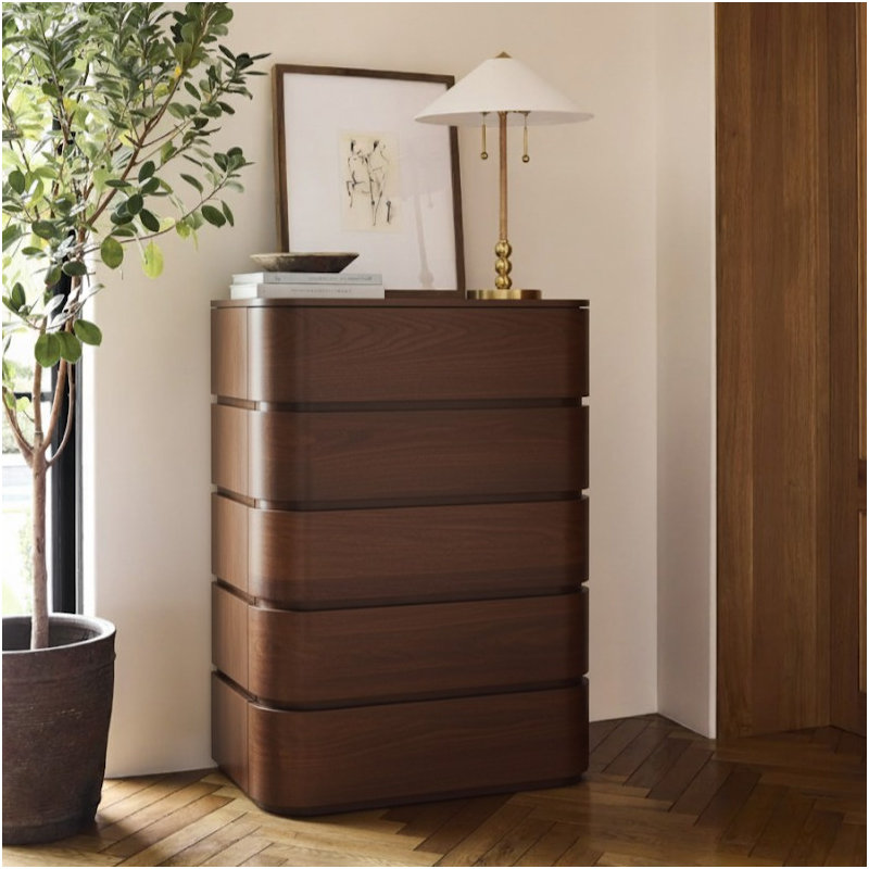 Commode en bois massif Ipina, Brun