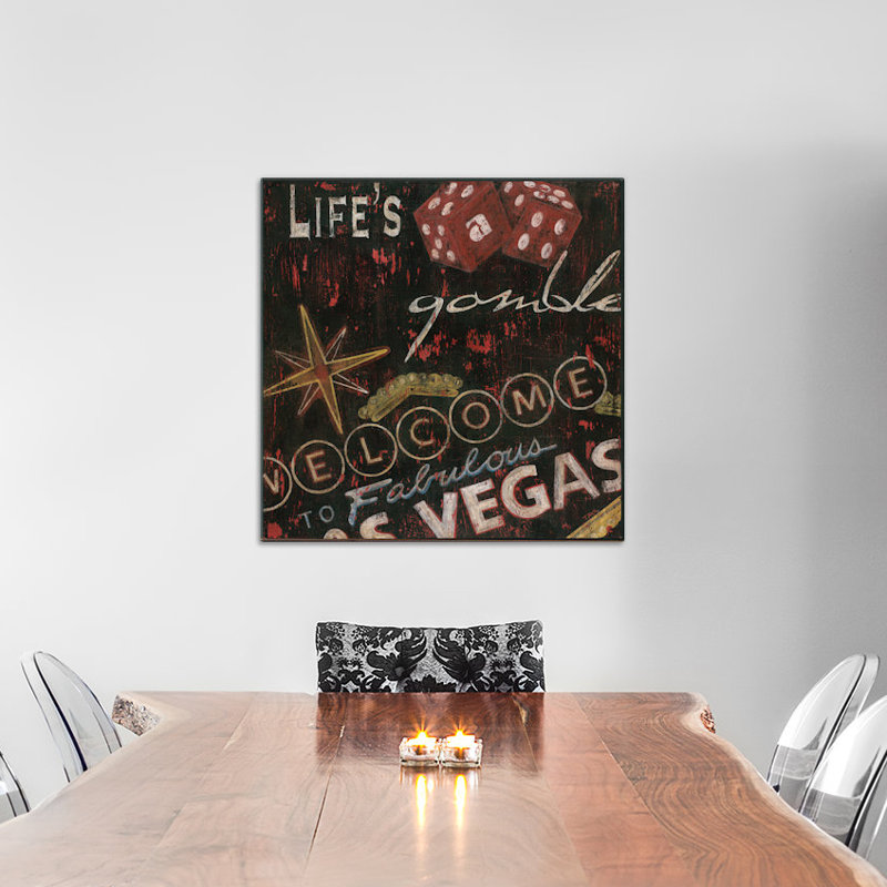 « life a », art textuel sur toile tendue, H 12 po x l 12 po x P 1,5 po