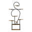 Support pour plante d'intérieur à 9 étages de 63 po de hauteur avec lumière de croissance - grandes tablettes en métal pour plantes multiples