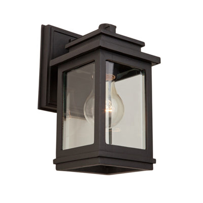Lanterne murale d'extérieur en verre biseauté H 10 po Fremont