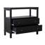 Table de chevet 2 tiroirs en bois, noir-96920355