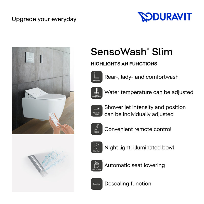 Duravit SensoWash Slim Toilet Seat Bidet