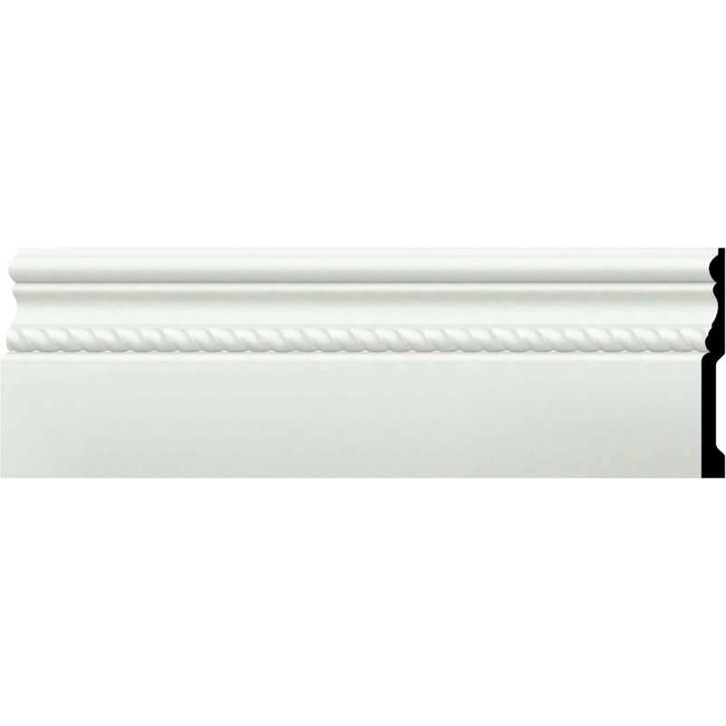Plinthe en corde Endurathane Oslo, H 6 po x P 5/8 po x L 94 1/2 po, apprêtée en usine (paquet de 2)
