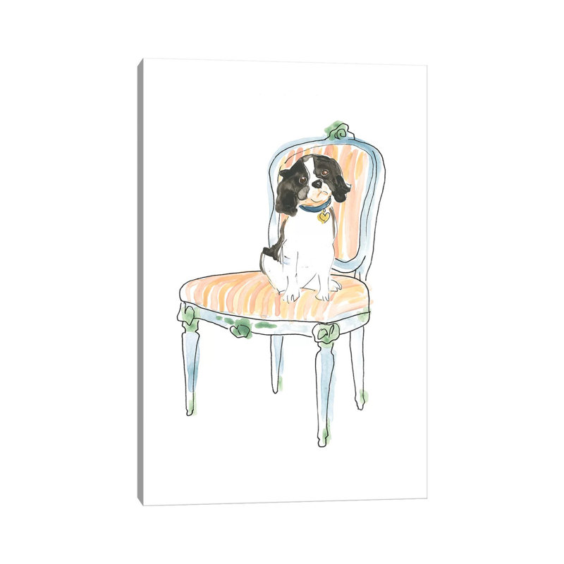 Petite Chien I by June Erica Vess - Wrapped Canvas Gallery-Wrapped Canvas Giclée, 66.04 cm H x 45.72 cm W