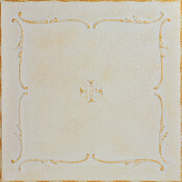 Carreau de plafond en polystyrène collé 1,6 pi x 1,6 pi Spring Buds