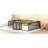 Queen Size Metal Floor Bed - With Fence And Door, Suits Different Styles Black Frame Versatile For Type-192261460-192261463