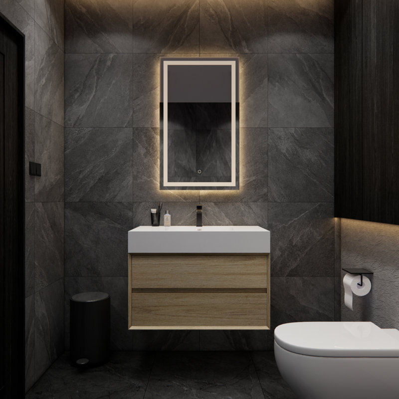 Meuble-lavabo simple 35,5 po Albizu, Café