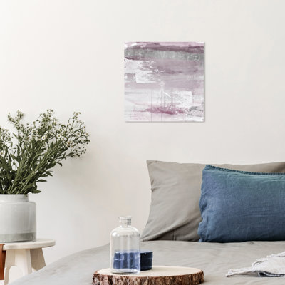 "Abstract Soft Elements", impression sur toile mauve moderne