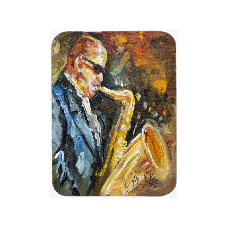 Planche à découper en verre caroline trésors saxophoniste Jazz