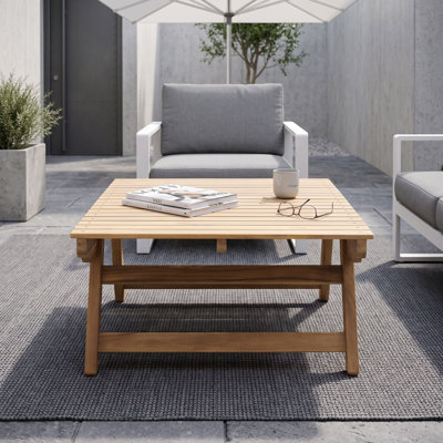 Solid Wood Outdoor Coffee Table , 37 " W 24 " D