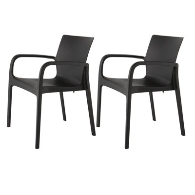 Alissa Resin Stacking Patio Dining Armchair