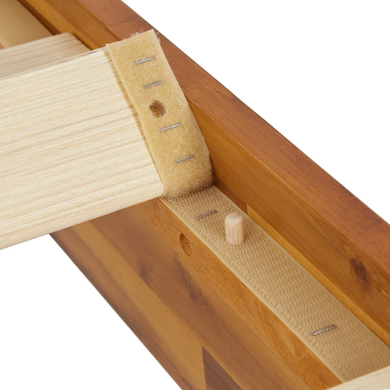 Vivian DELUXE Platform Bed Frame with Headboard – Acacia Wood