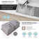 AZUNI Undermount or Drop-In 32 inch Stainless Steel Double Bowl Kitchen Sink with Grid, Strainer and Drying Rack, C233