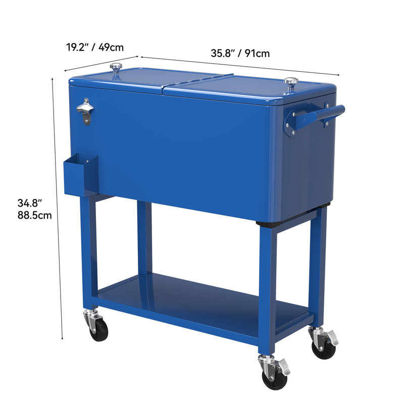80 Quart Rolling Cooler