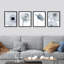 Gros plan duo de fleurs de magnolia bleu pastel - ensemble de 4 reproductions de cadres photo simples-97762587-97762588