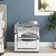 Yolanta Nightstand Mirror Glass Top with LED Light, Wireless or USB Charging Station and Drawers