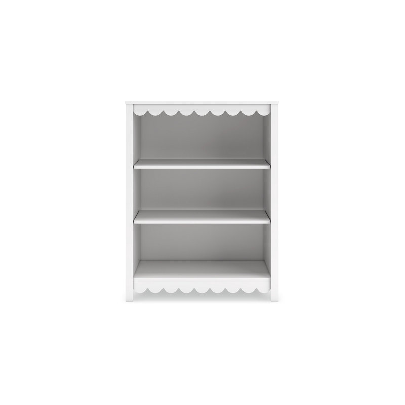 Bibliothèque debout Kally, 3 tablettes ouvertes, bois blanc mat, 41 pouces