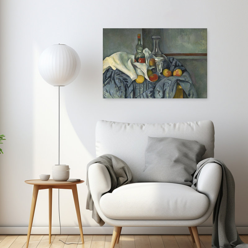 The Peppermint Bottle, 1893-95 Abstract Contemporary Fruit Wall Art Print by Paul Cezanne - Wrapped Canvas Print