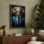 Elegant Elephant In Blue Modern - Print-136725624-136725620