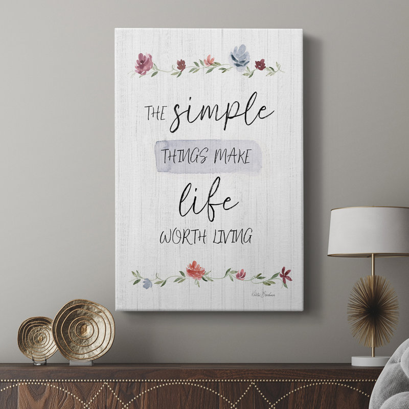 Les choses simples - Cavas de galerie sur mesure, H 27 po x l 18 po