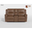 Lucien 72" Modern & Contemporary Top Grain Leather Power Double Reclining Love Seat with Centre Console, Wireless Charger, Hidden Cup Holders and Wall-Hugger Design-154247678