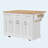 54inch Large Kitchen Island with Rubber Wood Drop Leaf, Embossed Texture Rolling Kitchen Cart on 4 Wheels with 4 Doors and 3 Drawers, Kitchen Island with Storage for Kitchen, Dining Room,White-128964692