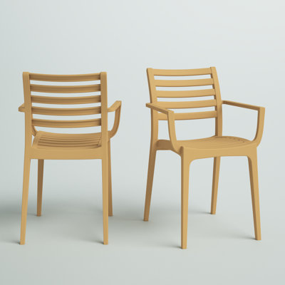 Chaise de salle à manger empilable pour patio Melissus