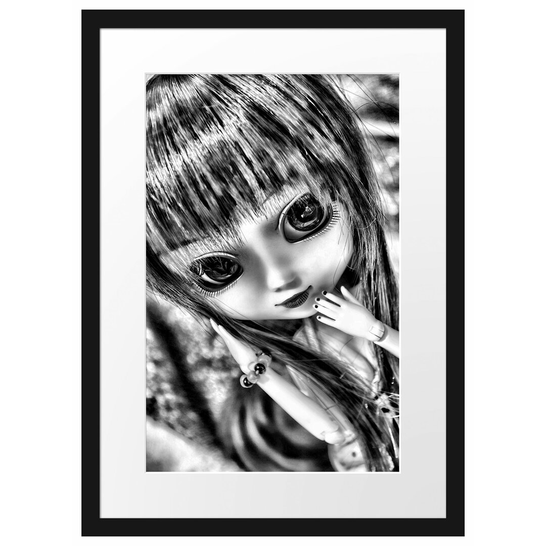 Gerahmtes Poster Pullip-Puppe mit Haaren