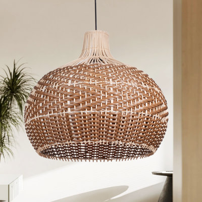 Luminaire suspendu en forme de dôme naturel à 1 lumière Faringdon