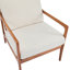 Méridienne Rowden Mid-Century avec coussins et structure en bois d'hévéa massif-115606363