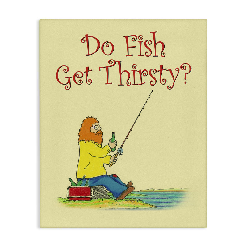«Do Fish Get Thirsty Humor», conception par Roger Straub, H 20 po x l 16 po