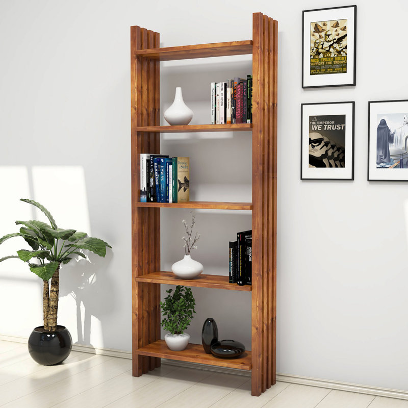 Bibliothèque standard en bois massif H 66,93 "x l 26,38" Lucy