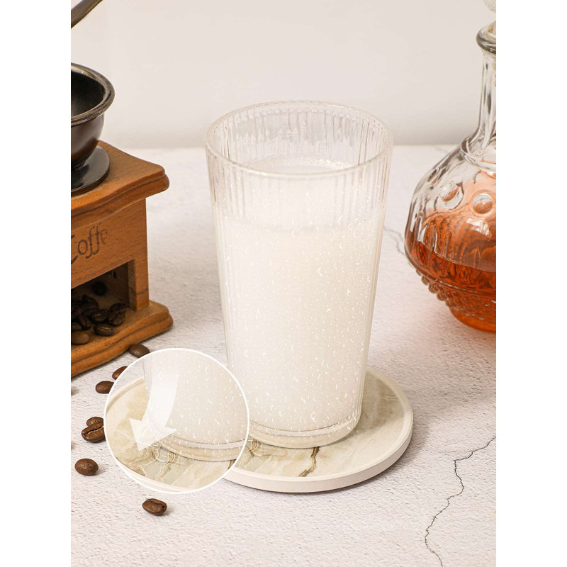 Ceramic Round 6 Piece Coaster Set