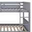 Lit superposé multifonctionnel en bois avec lit gigogne, échelle, garde-corps et conception convertible-234424799