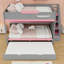Lit superposé double au-dessus de double avec tablettes de rangement et éclairage DEL réglable-454260596