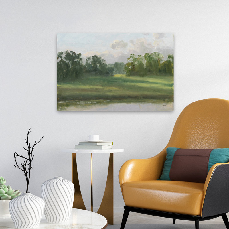 Premier nuage bleu-gris contemporain contemporain, H 24 po x l 16 po