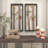 Black Metal Bird Wall Decor with Real Wood Detailing