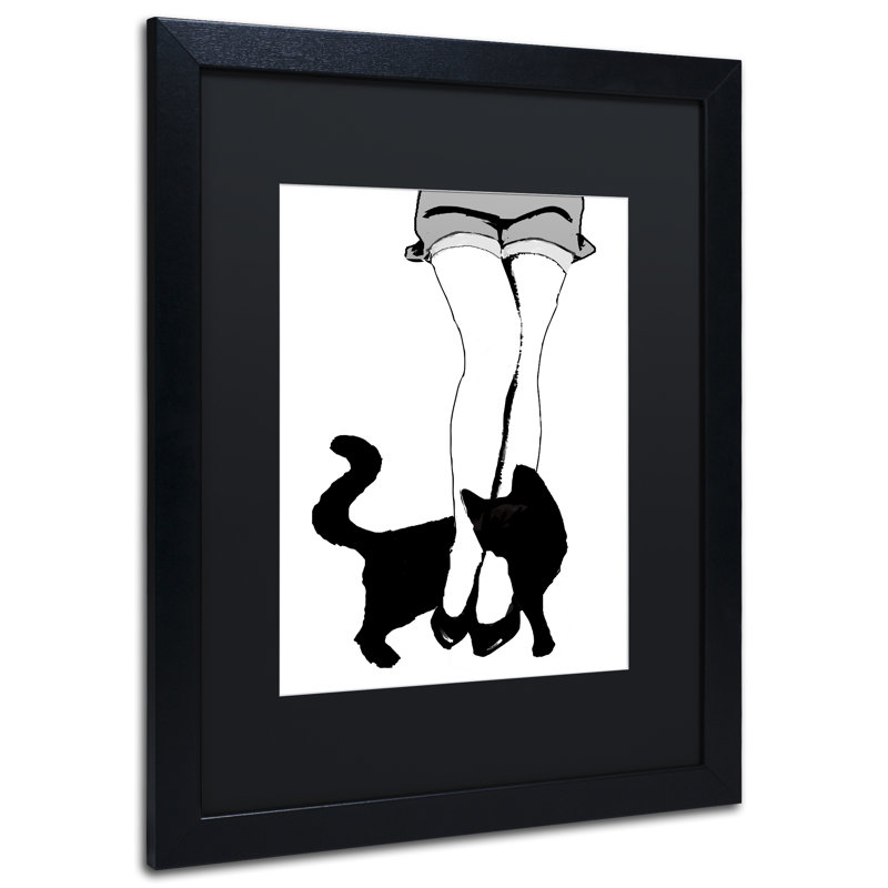 Jadaya «Black Cat», impression encadrée, Noir, H 20 po x l 16 po x P 0,5 po
