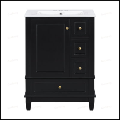 Petit meuble-lavabo autoportant 24 po avec lavabo 24 po