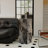 Square Faux Marble and Concrete End Table-183224222-183224223