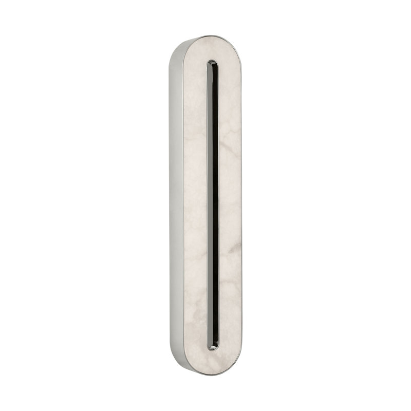 Wyllis LED Flush Mounted Sconce, 24" H x 2.6" W x 4.7" D, Polished Nickel
