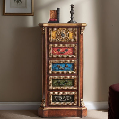 American country style painted drawer accent chest