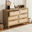6-drawer Rattan Dresser - Natural Rattan Drawers, For Bedroom & Living Room