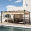 16 pi L 12 pi x Pergola en aluminium avec auvent