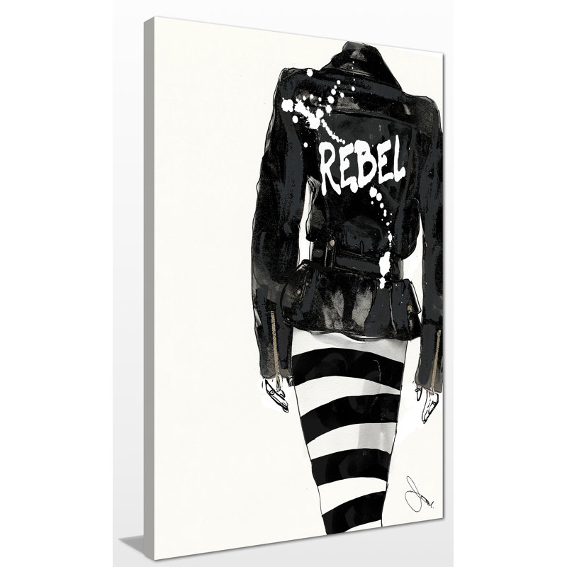 « rebel », impression, H 30 po x l 18 po x P 1 po, Toile tendue