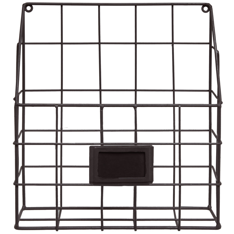 Metal Free Standing Magazine Rack, Brown