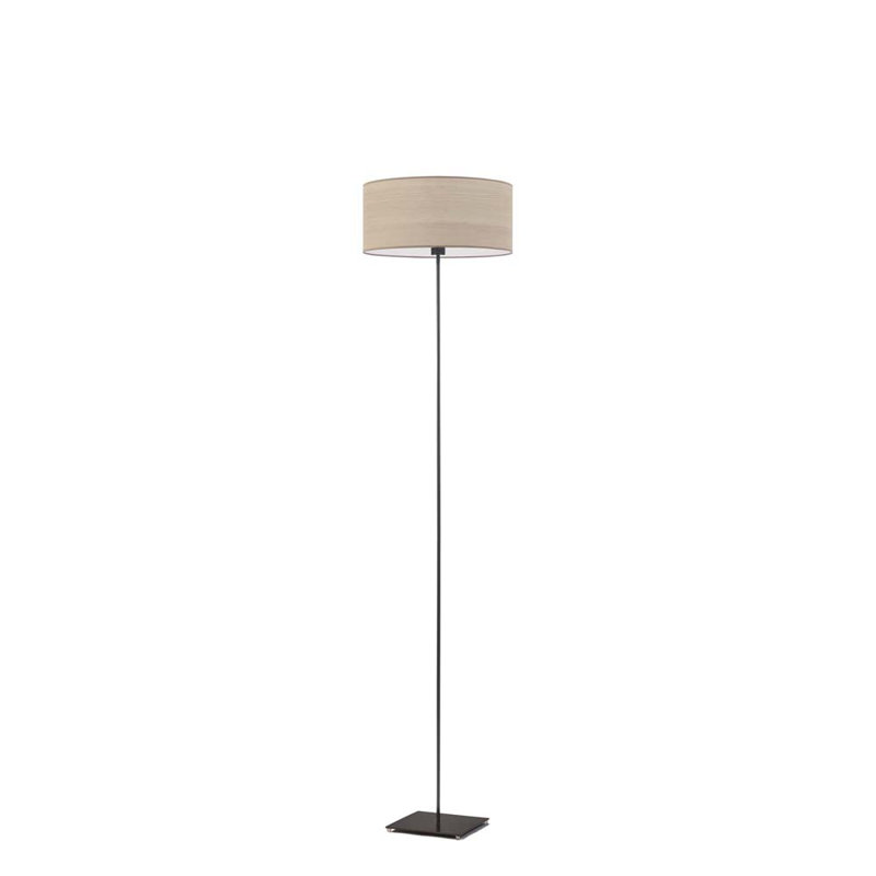 Blynn 150cm Traditional Floor Lamp, Black, Beige