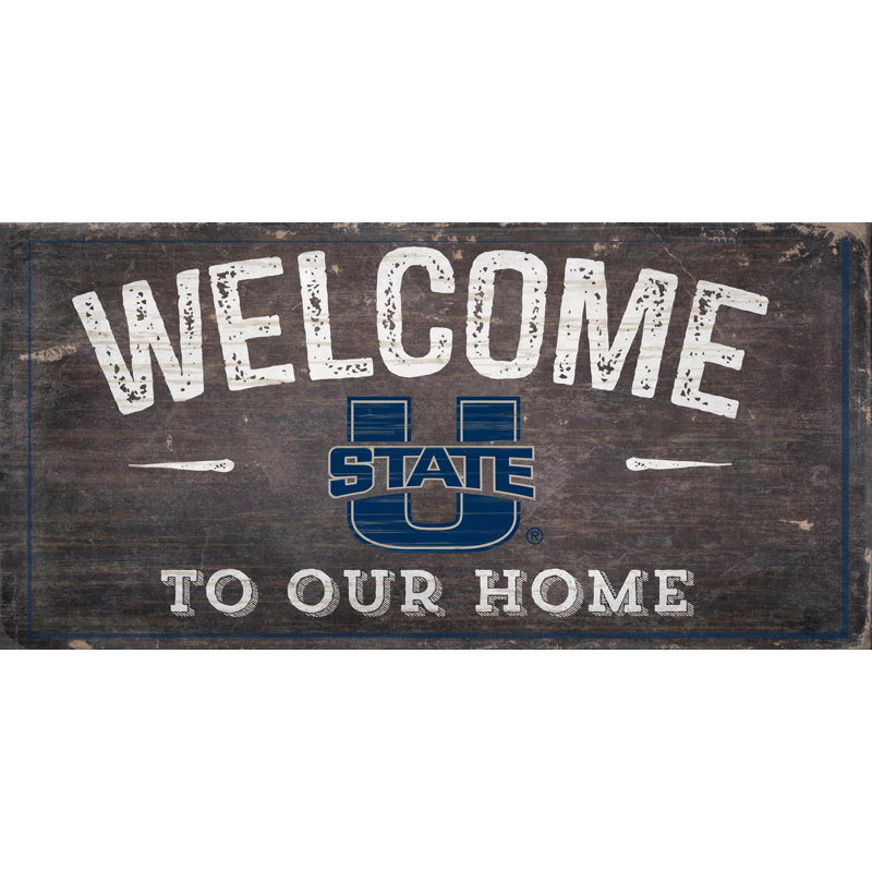 NCAA Wood Text & Numbers Wall Decor, Utah State Aggies